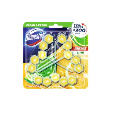 Туалетний блок Domestos Power 5 Свіжість Лайма 3 х 55 г